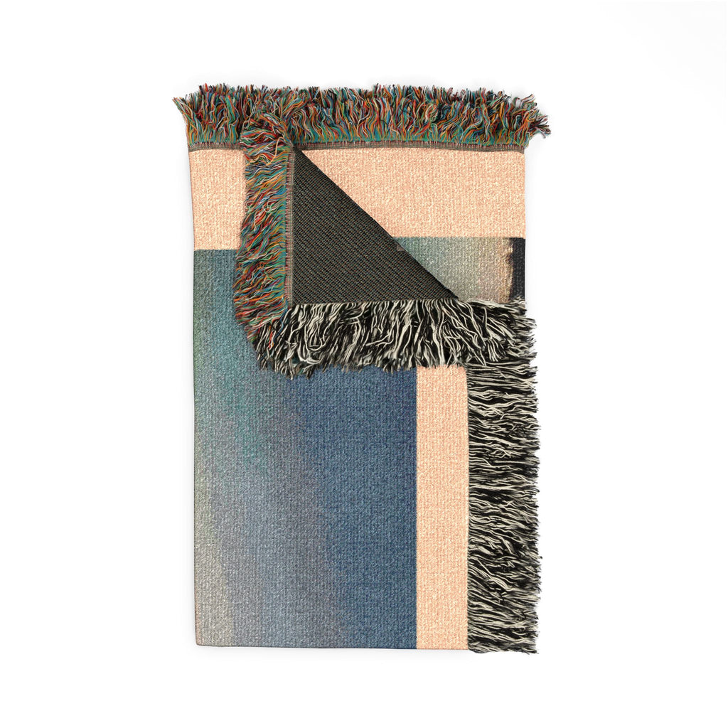 Sunset Lake Woven Blanket — Scenic Lakeside Throw for Living Room & Cabin Décor