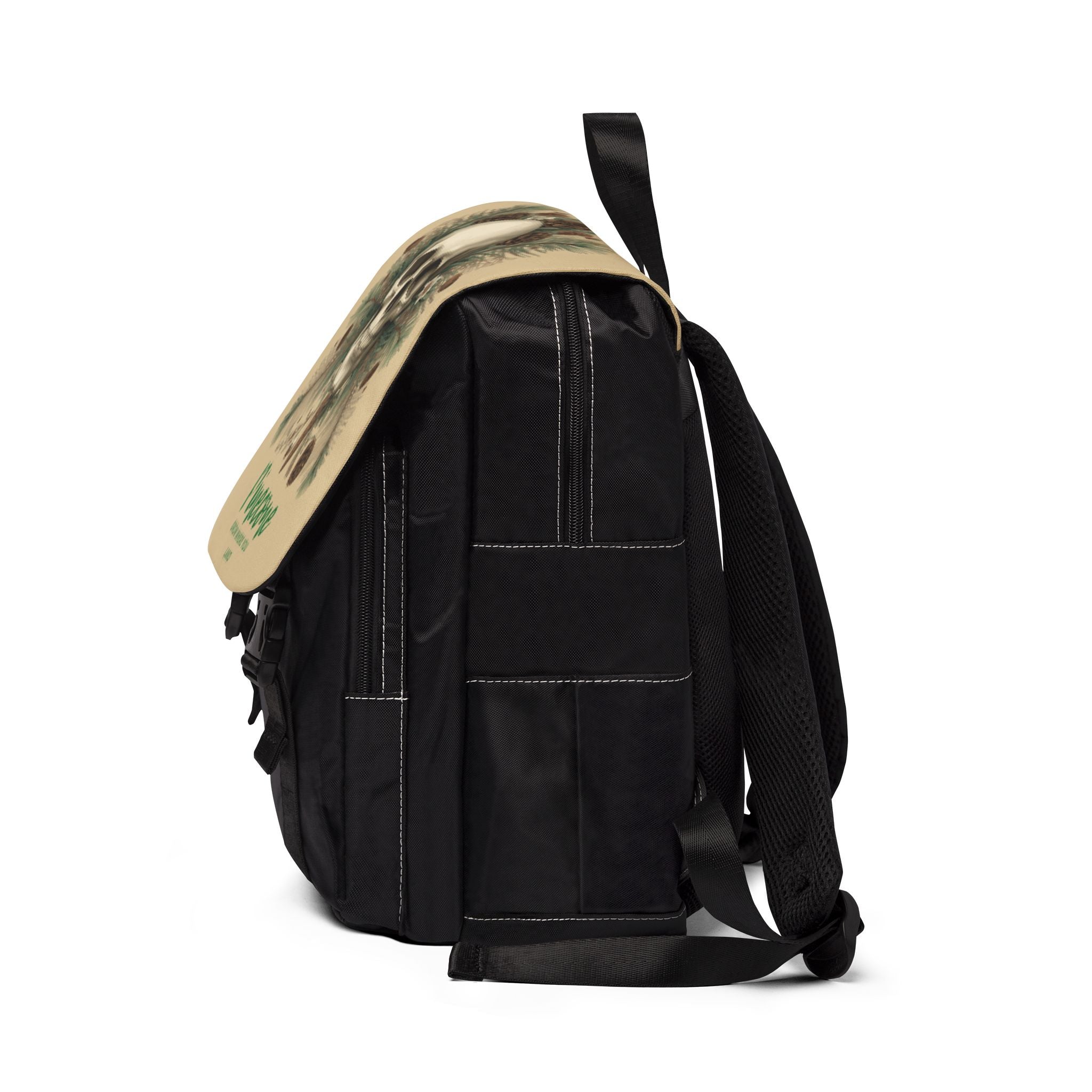 Skull & Pinecone Canvas Backpack — "Pinecone: Grow Where You Land"