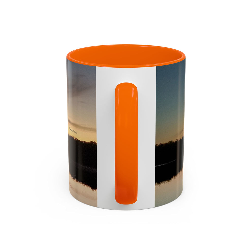 Sunset Lake Accent Coffee Mug — Scenic Reflection 11/15oz