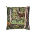 Deer in Forest Pillowcase — Rustic Wildlife Decorative Throw Pillow
