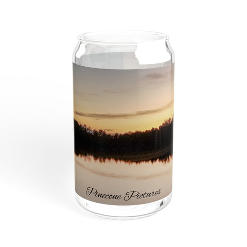 16oz Lakeside Sunset Sipper Glass with Straw