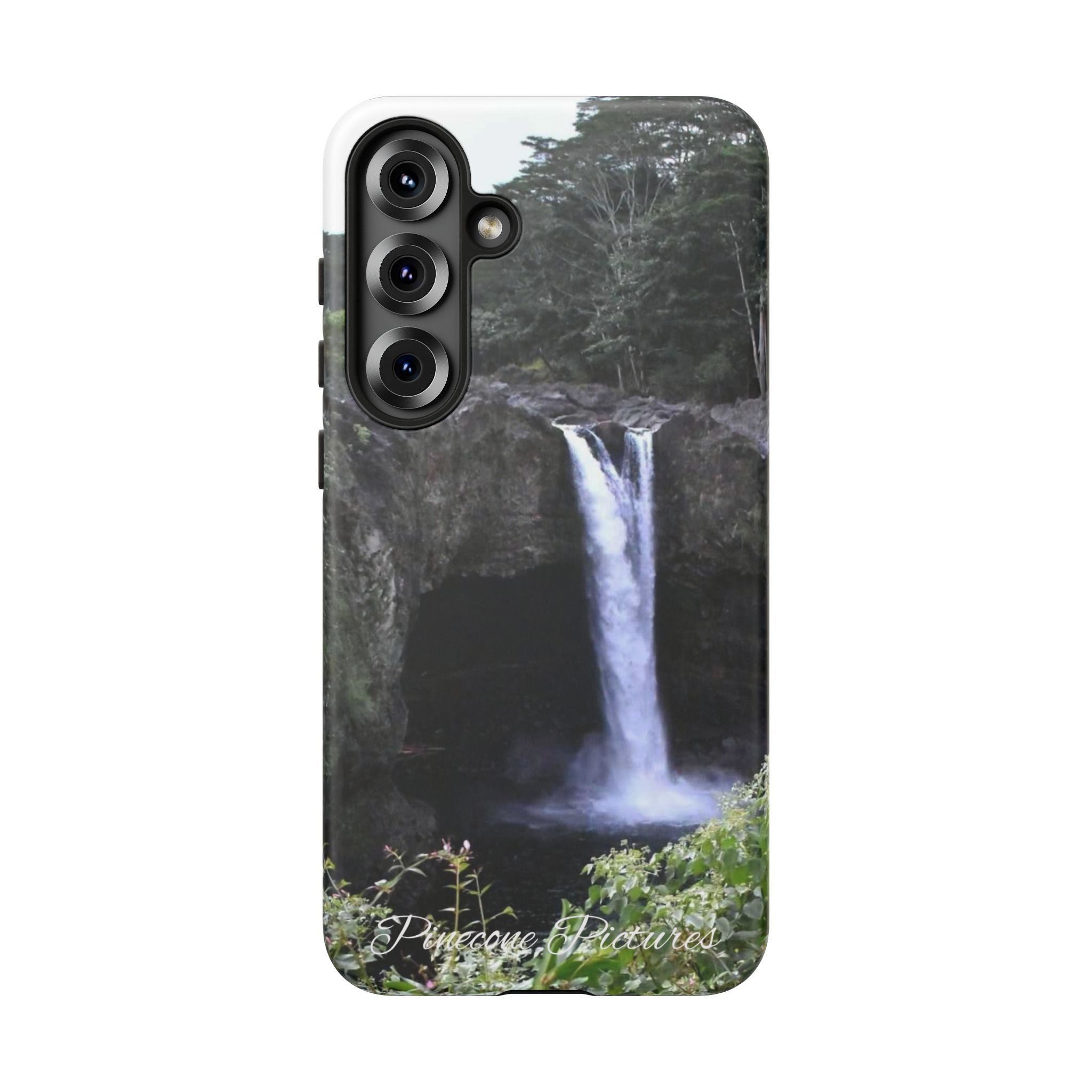 Waterfall Photo Phone Case - Scenic Nature Phone Case with 'Pinecone Pictures' Signature