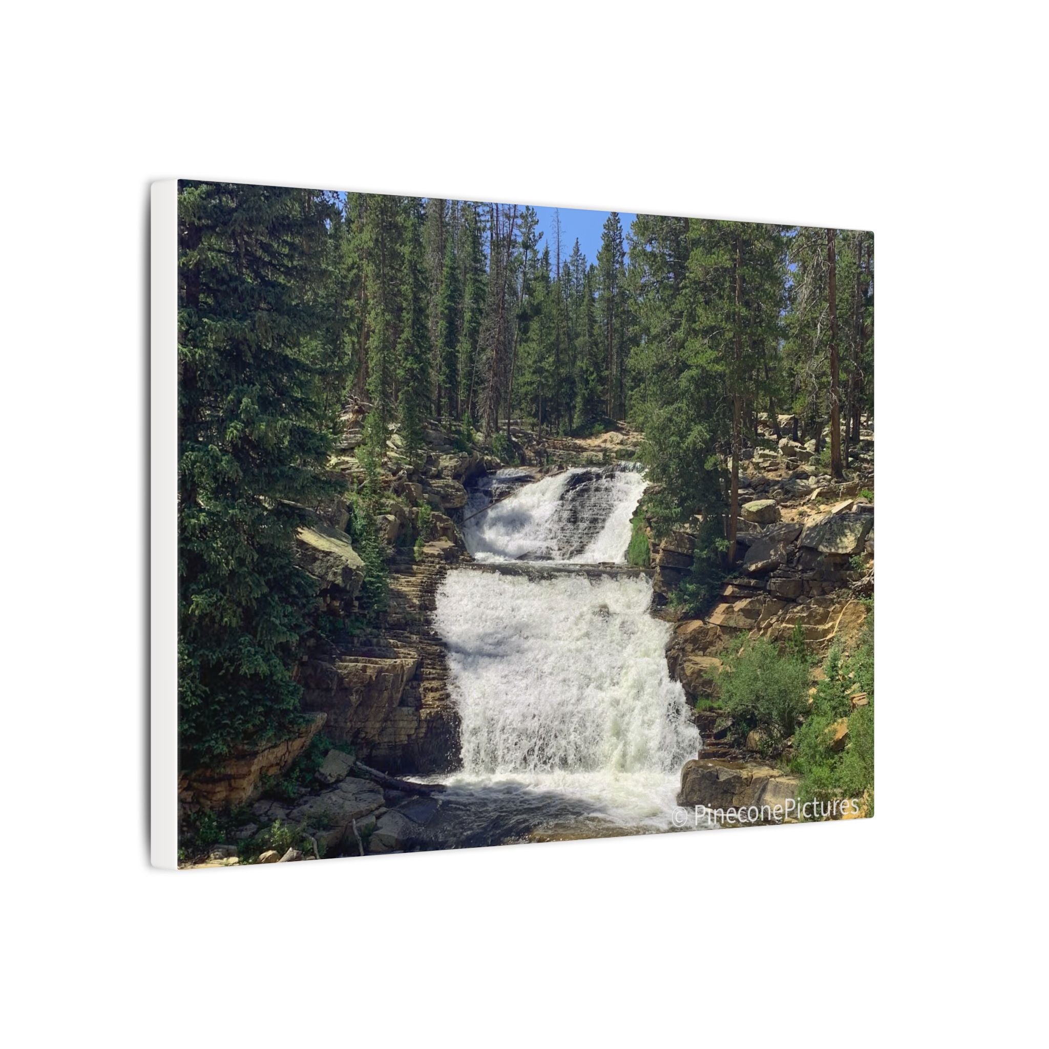 Waterfall Forest Canvas Wall Art – High Uintas Wilderness Landscape Print