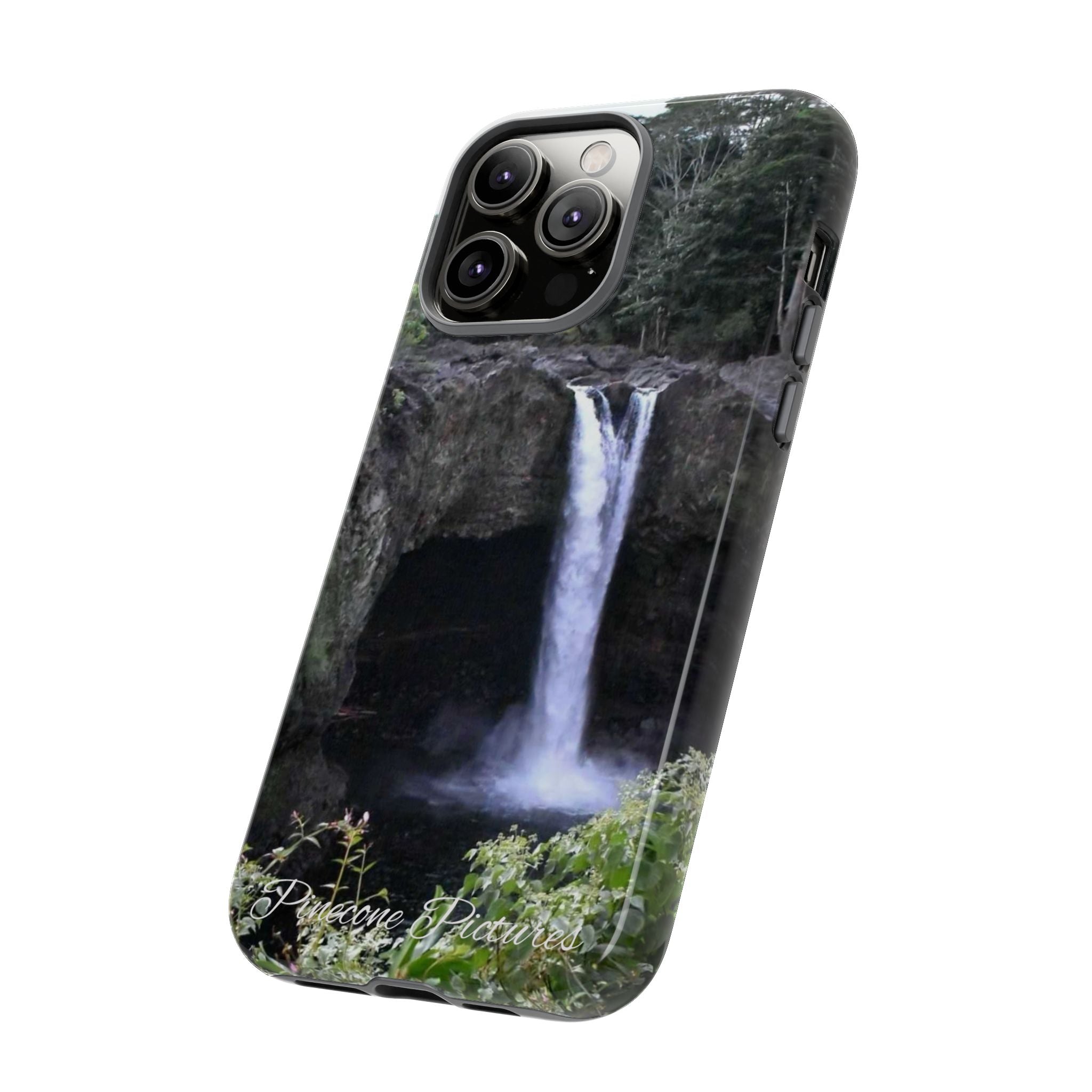 Waterfall Photo Phone Case - Scenic Nature Phone Case with 'Pinecone Pictures' Signature