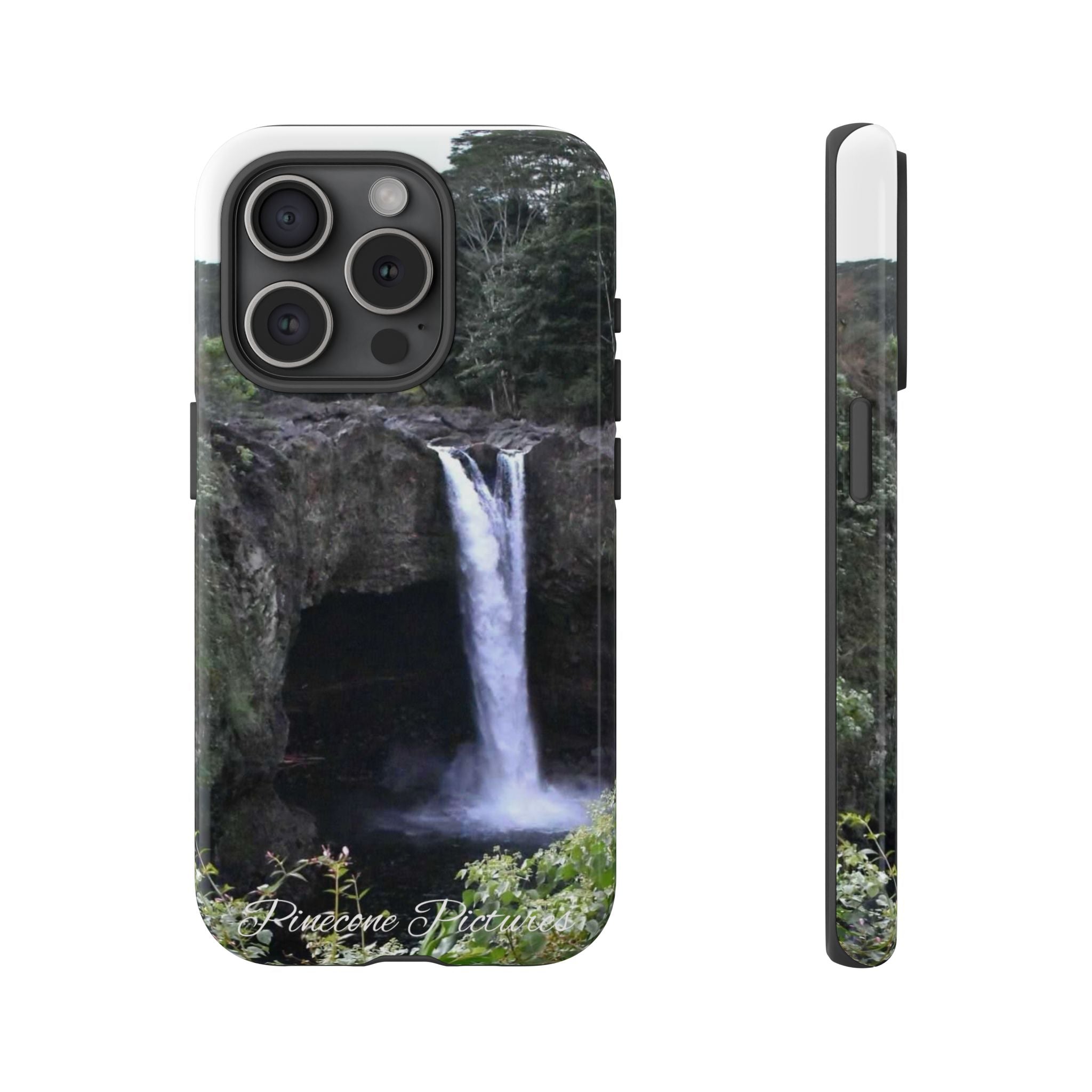 Waterfall Photo Phone Case - Scenic Nature Phone Case with 'Pinecone Pictures' Signature