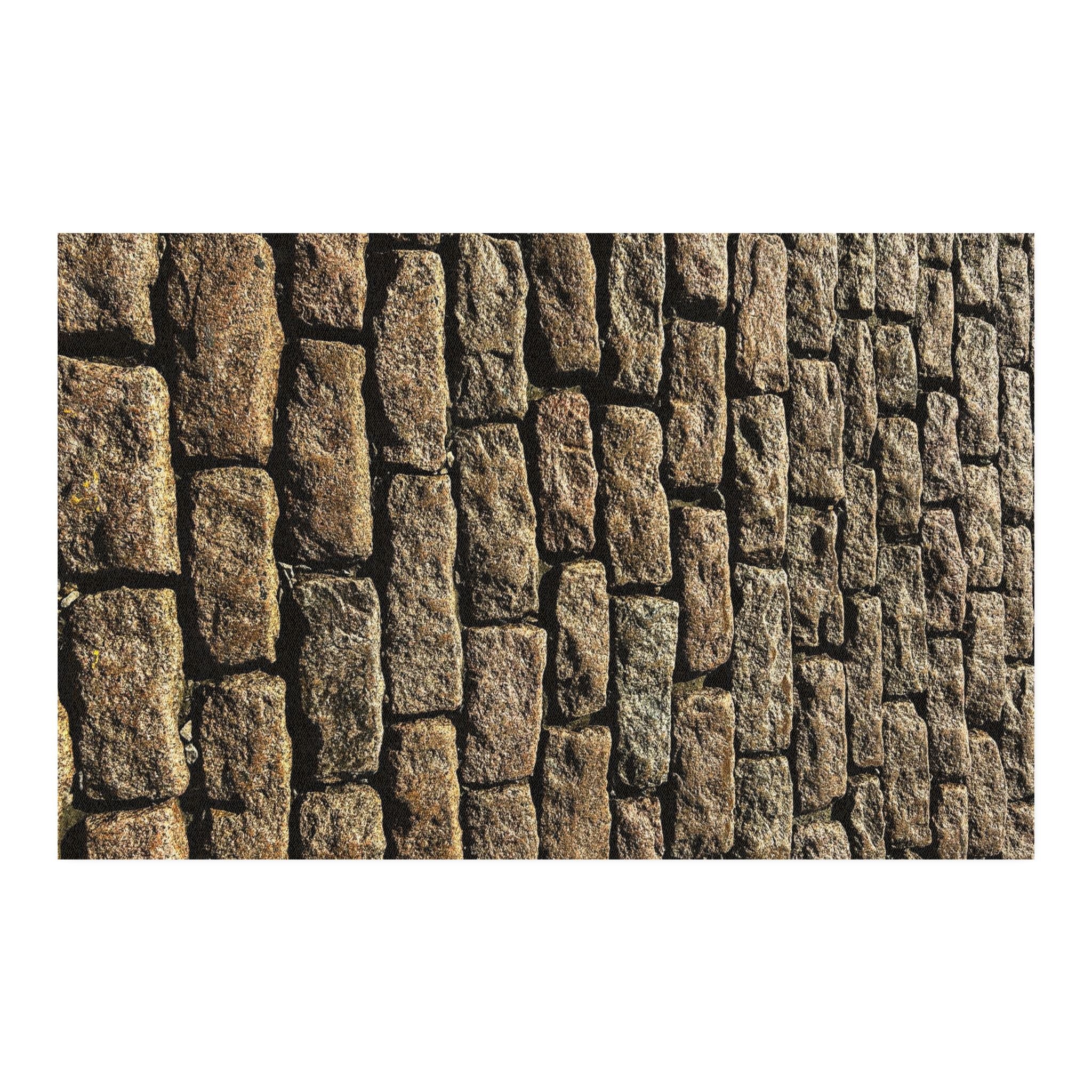 Stone Pathway Accent Rug — Rustic Cobblestone Doormat for Entryway & Outdoor Décor