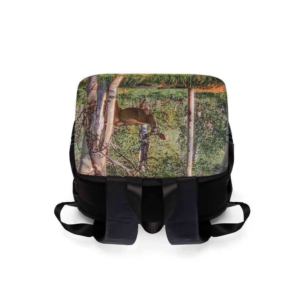 Forest Deer Print Shoulder Backpack