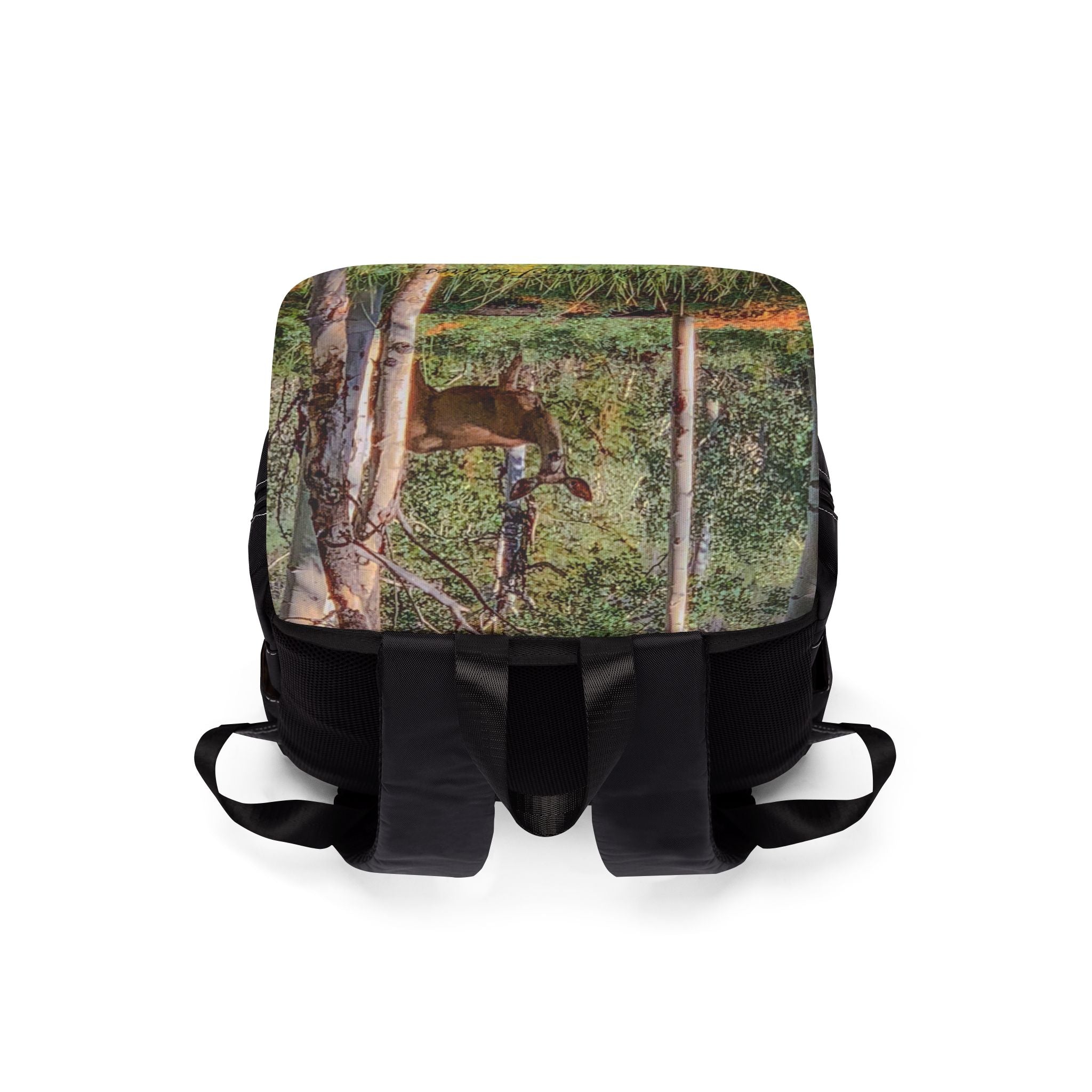 Forest Deer Print Shoulder Backpack