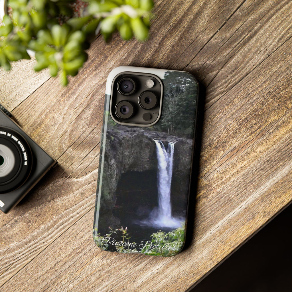 Waterfall Photo Phone Case - Scenic Nature Phone Case with 'Pinecone Pictures' Signature