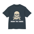 Break the Chains Skull Tee — "Break the Chains" Front & "Overcome Your Limits" Back