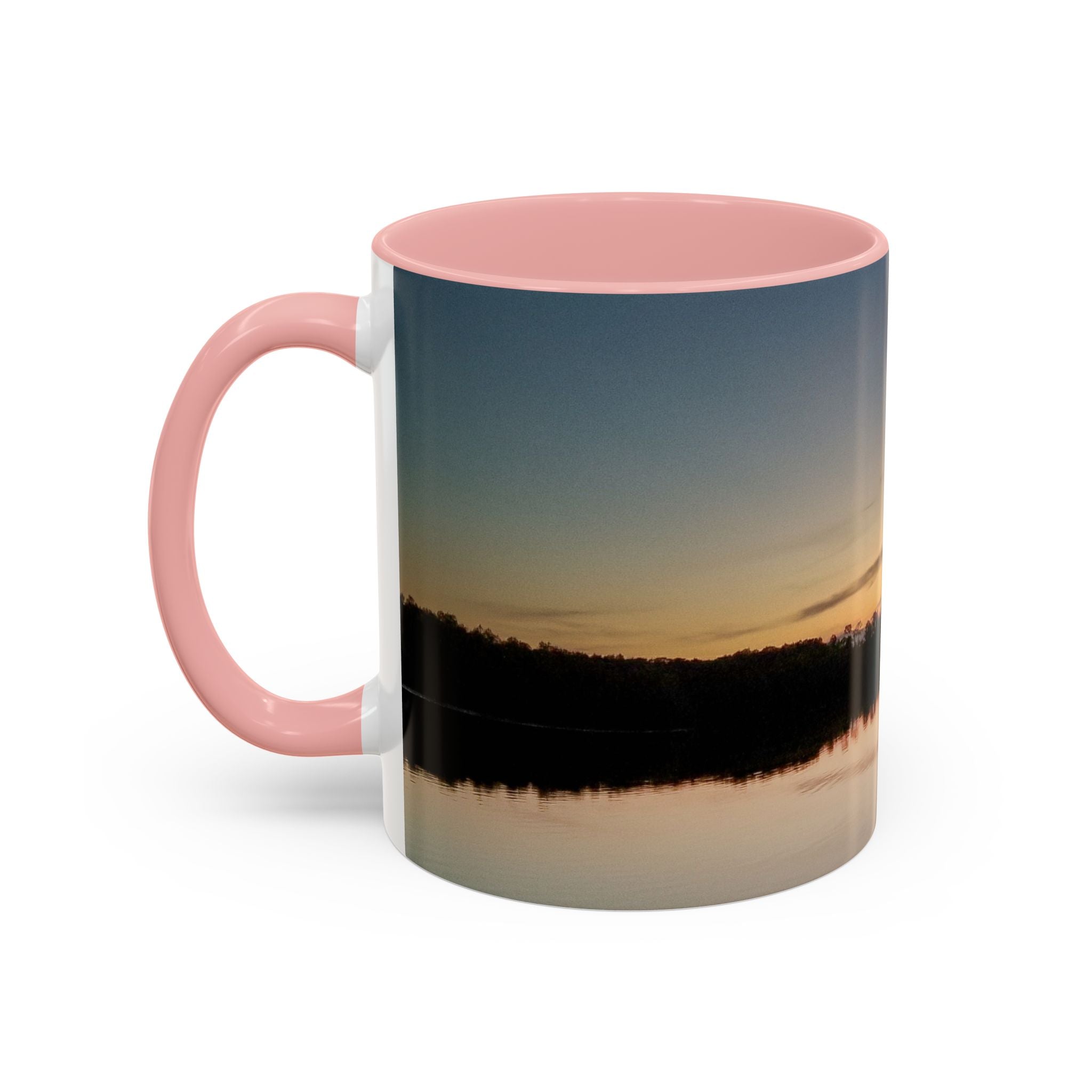 Sunset Lake Accent Coffee Mug — Scenic Reflection 11/15oz
