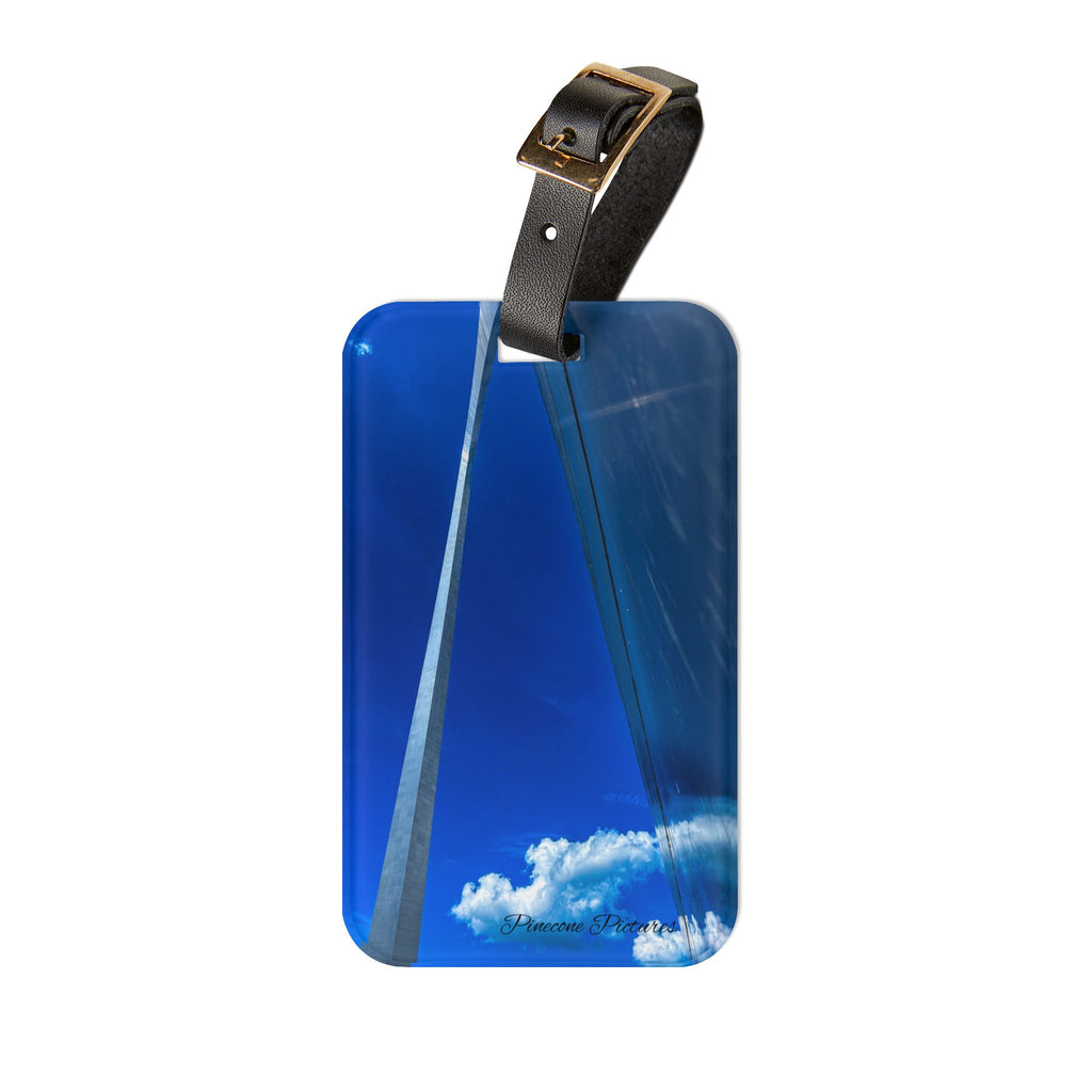 Blue Sky Jet Stream Luggage Tag — Travel ID with Contrail Design