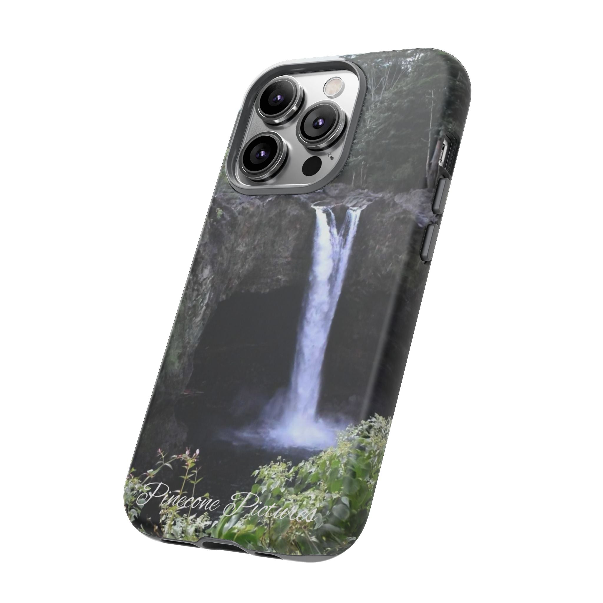 Waterfall Photo Phone Case - Scenic Nature Phone Case with 'Pinecone Pictures' Signature