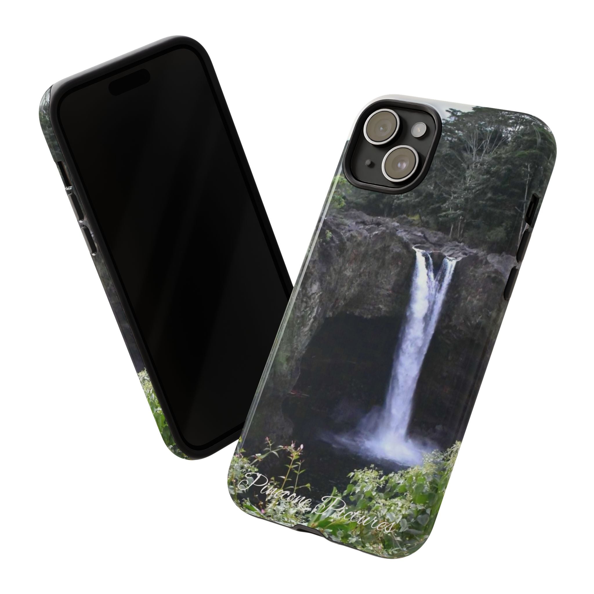 Waterfall Photo Phone Case - Scenic Nature Phone Case with 'Pinecone Pictures' Signature