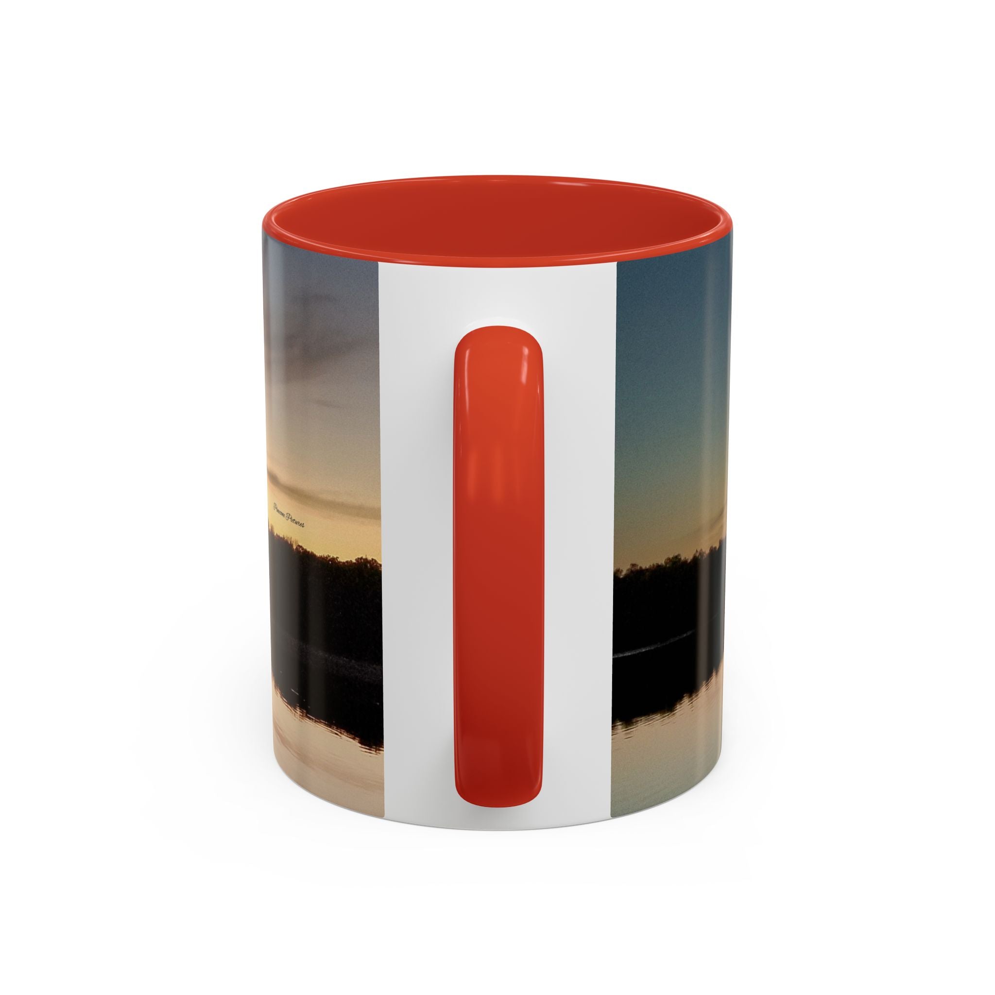 Sunset Lake Accent Coffee Mug — Scenic Reflection 11/15oz