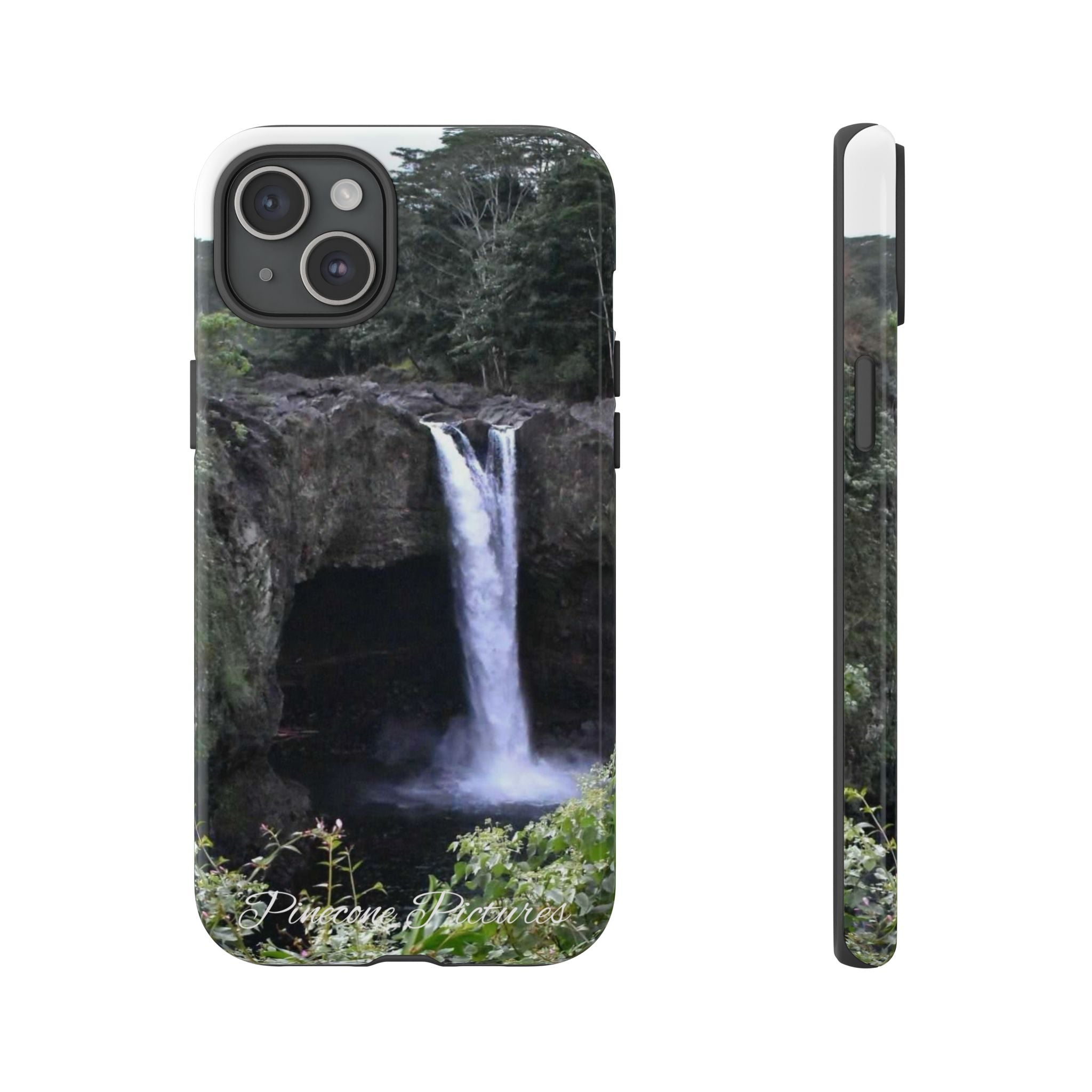 Waterfall Photo Phone Case - Scenic Nature Phone Case with 'Pinecone Pictures' Signature
