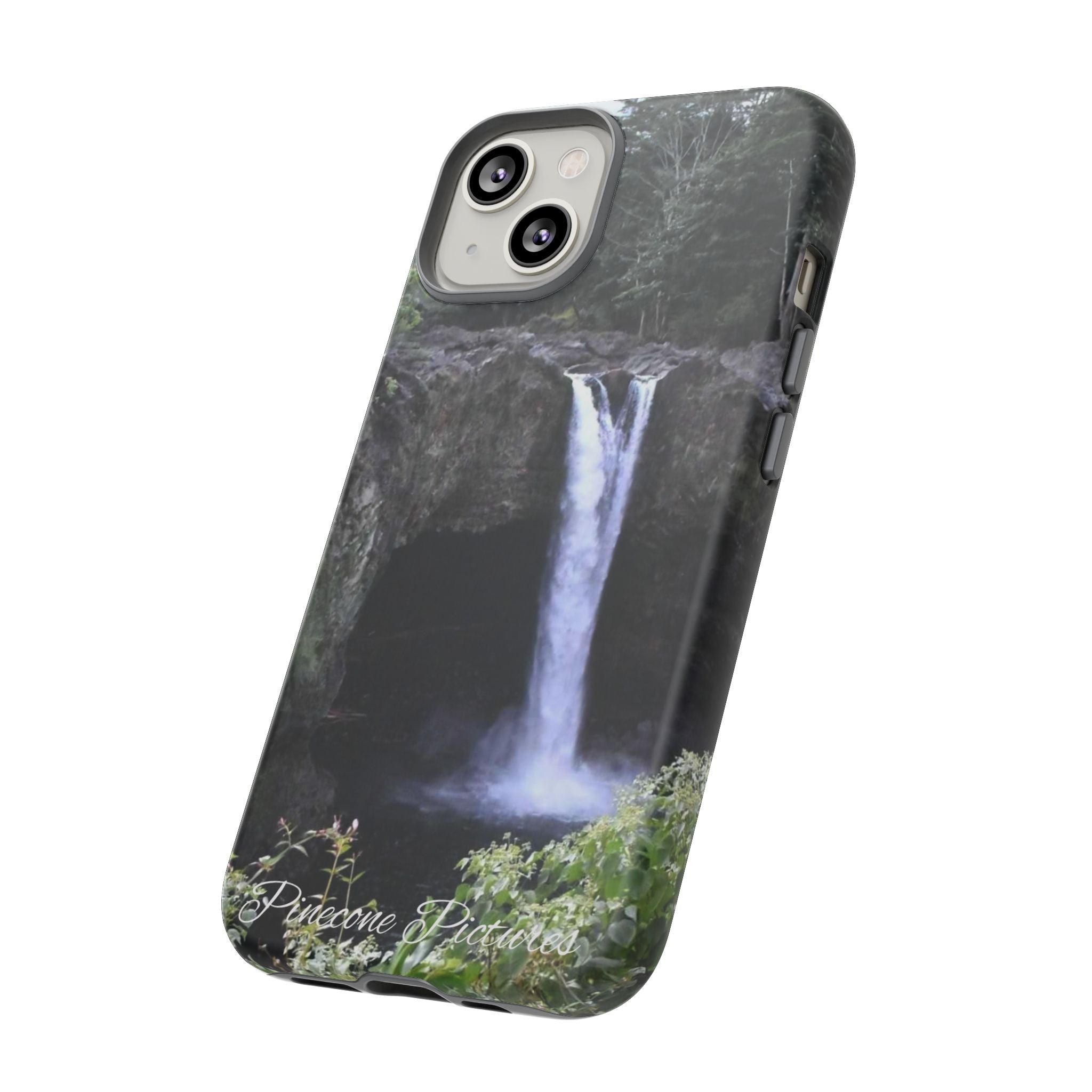 Waterfall Photo Phone Case - Scenic Nature Phone Case with 'Pinecone Pictures' Signature