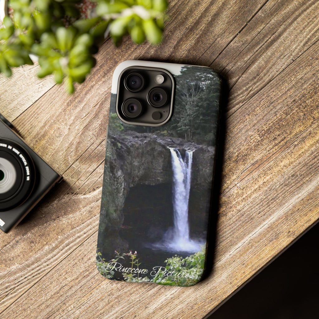 Waterfall Photo Phone Case - Scenic Nature Phone Case with 'Pinecone Pictures' Signature