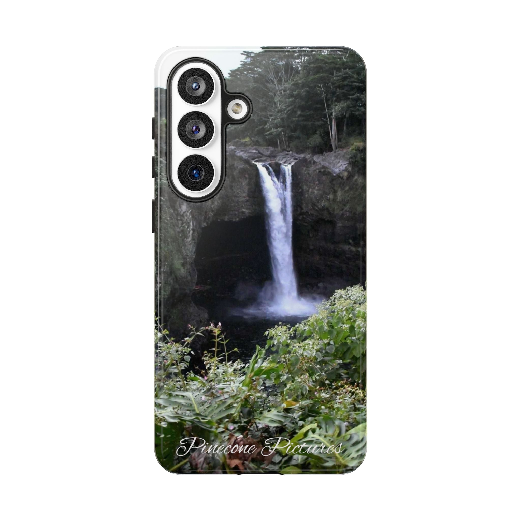 Waterfall Photo Phone Case - Scenic Nature Phone Case with 'Pinecone Pictures' Signature