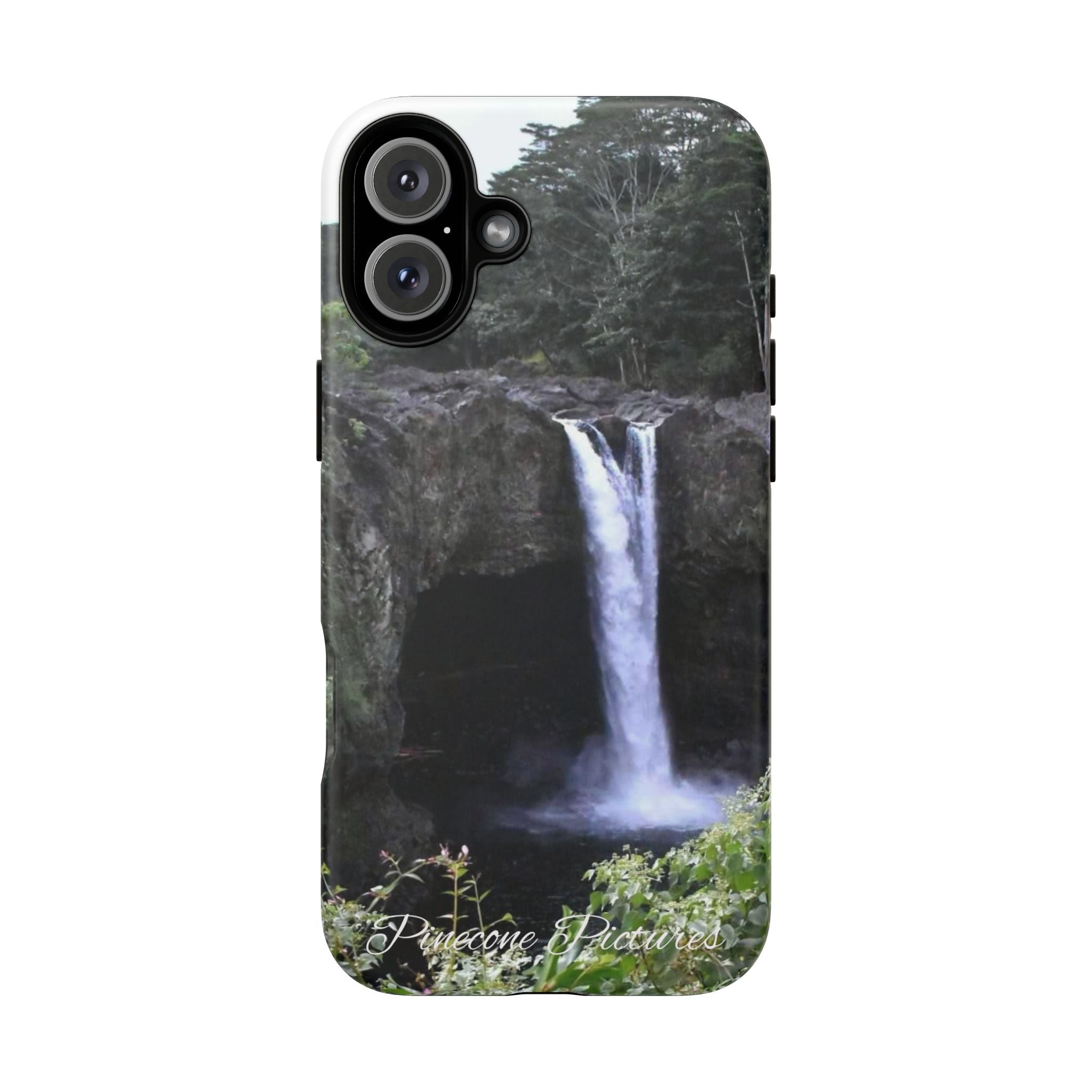 Waterfall Photo Phone Case - Scenic Nature Phone Case with 'Pinecone Pictures' Signature