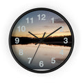 Sunset Lake Wall Clock – Reflective Nature Scenic Clock