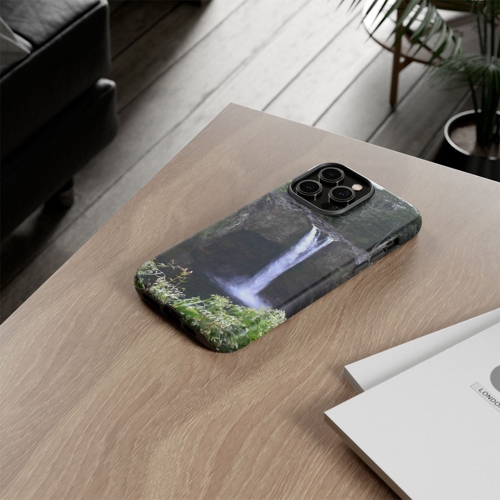 Waterfall Photo Phone Case - Scenic Nature Phone Case with 'Pinecone Pictures' Signature
