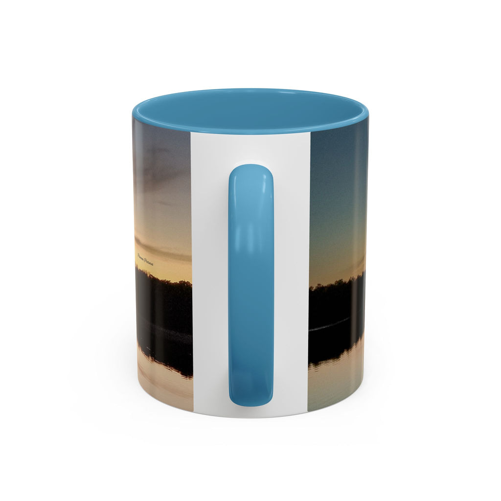Sunset Lake Accent Coffee Mug — Scenic Reflection 11/15oz