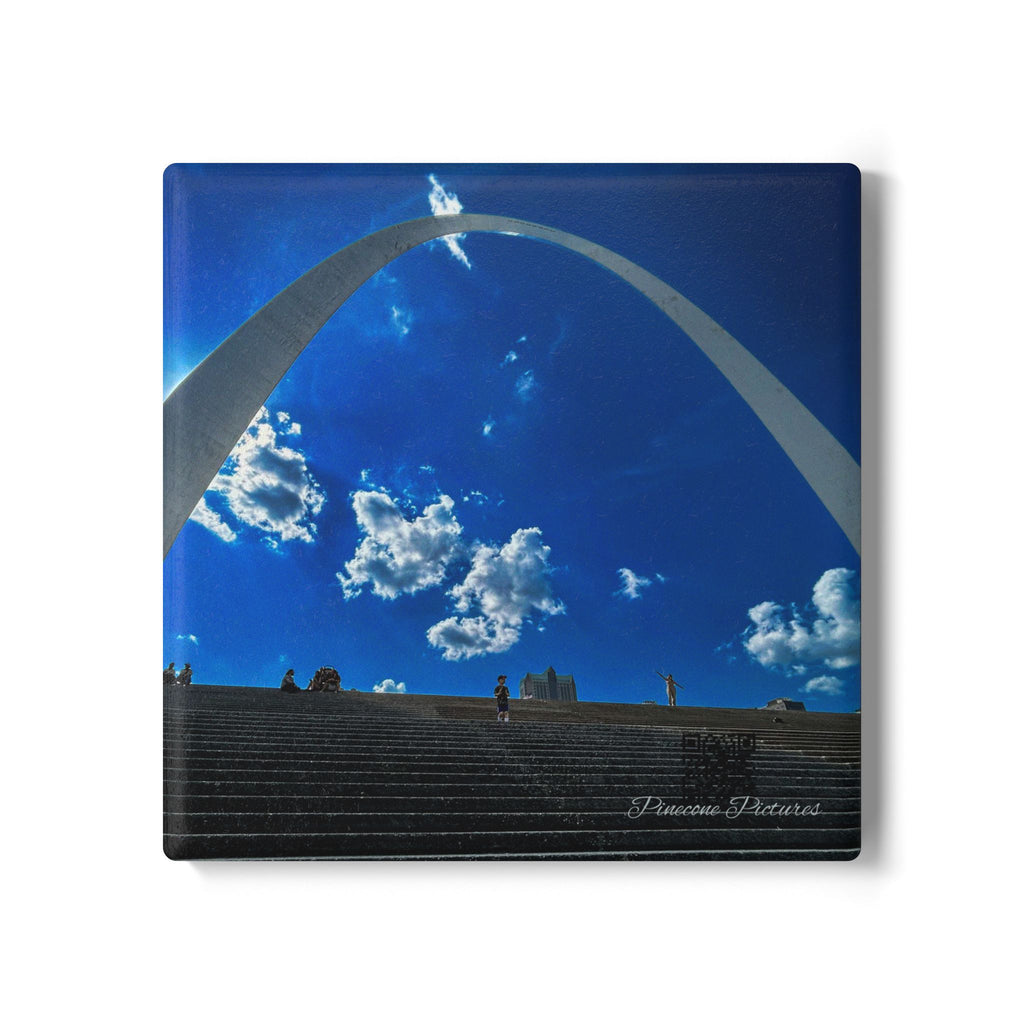 St. Louis Gateway Arch Ceramic Coaster – Scenic Landmark Drink Coaster