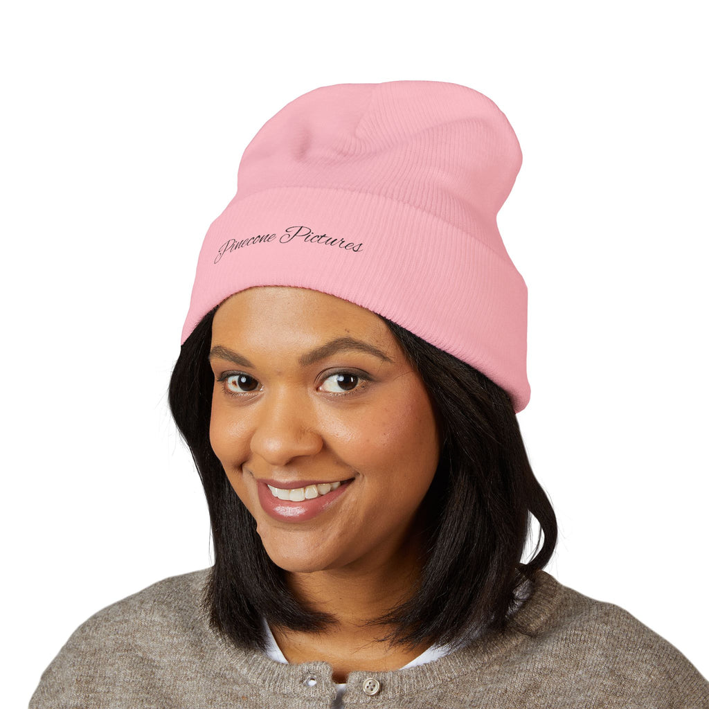 Embroidered "Pinecone Pictures" Classic Cuffed Beanie