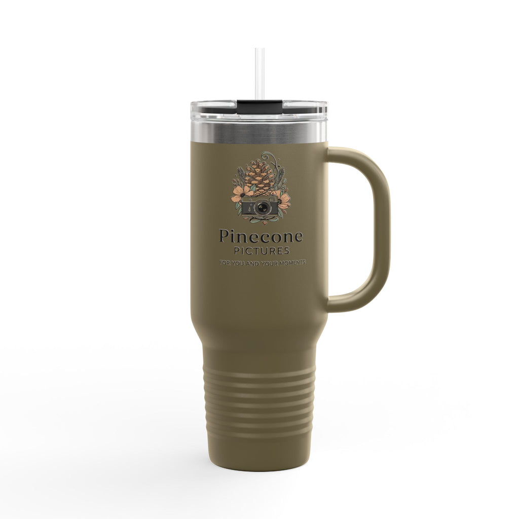 40oz Insulated Travel Mug — Pinecone Pictures Logo Thermal Tumbler
