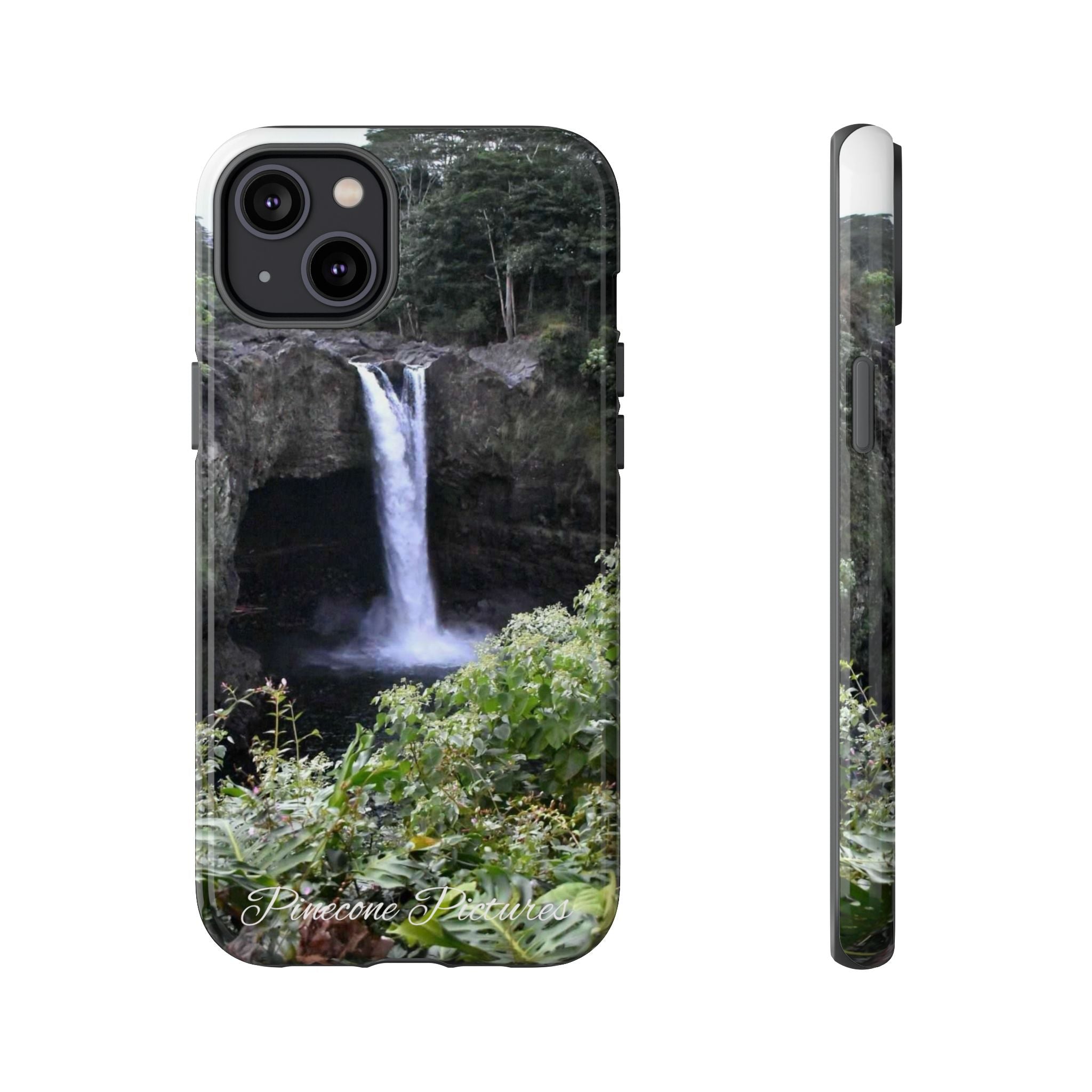Waterfall Photo Phone Case - Scenic Nature Phone Case with 'Pinecone Pictures' Signature