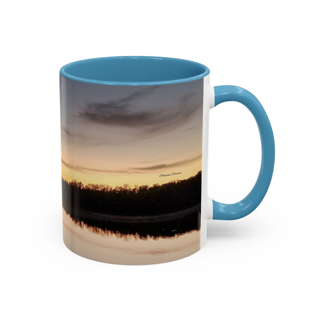 Sunset Lake Accent Coffee Mug — Scenic Reflection 11/15oz