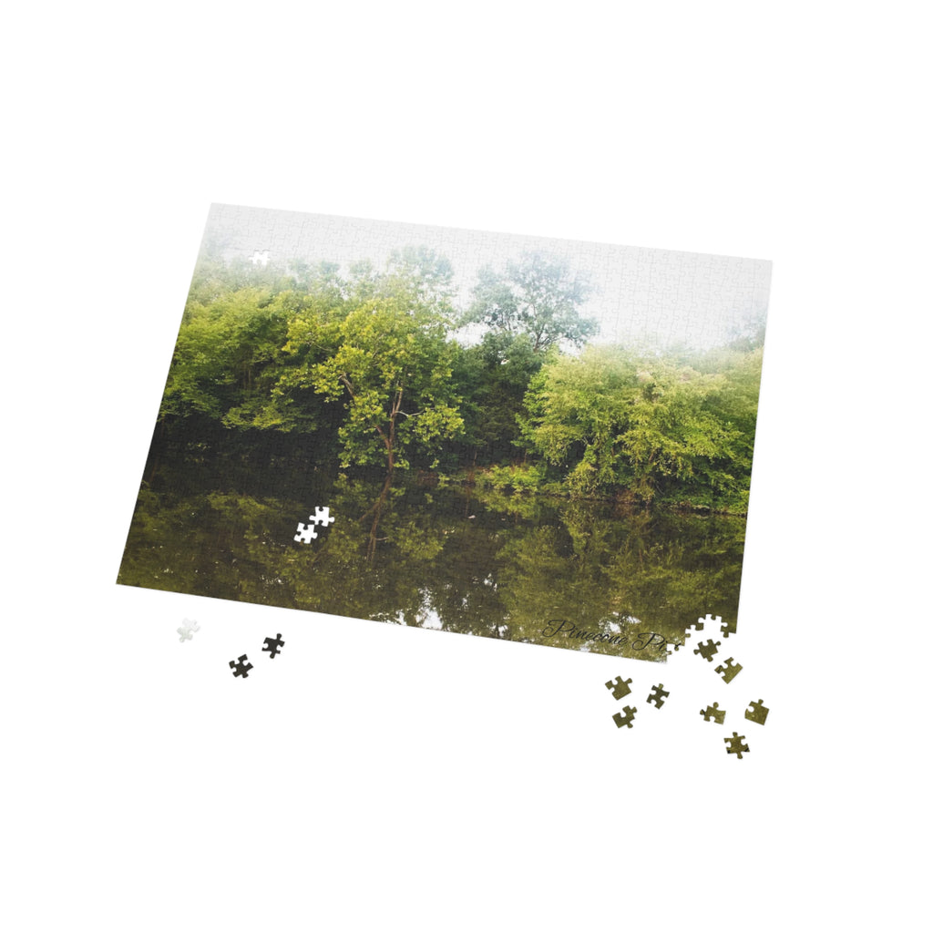 Riverbank Reflection Puzzle — Scenic Nature Jigsaw (96/252/500/1000 pcs)