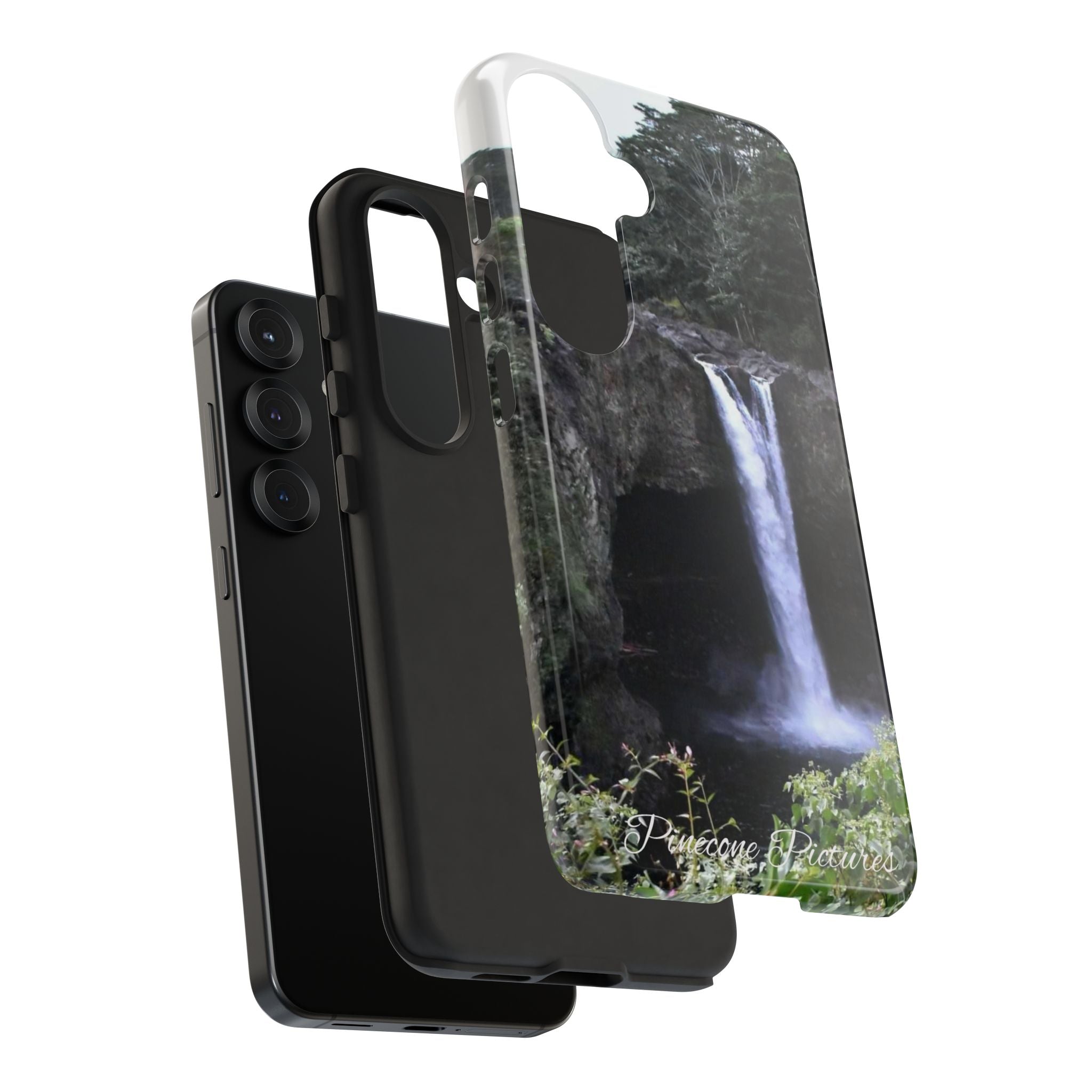 Waterfall Photo Phone Case - Scenic Nature Phone Case with 'Pinecone Pictures' Signature