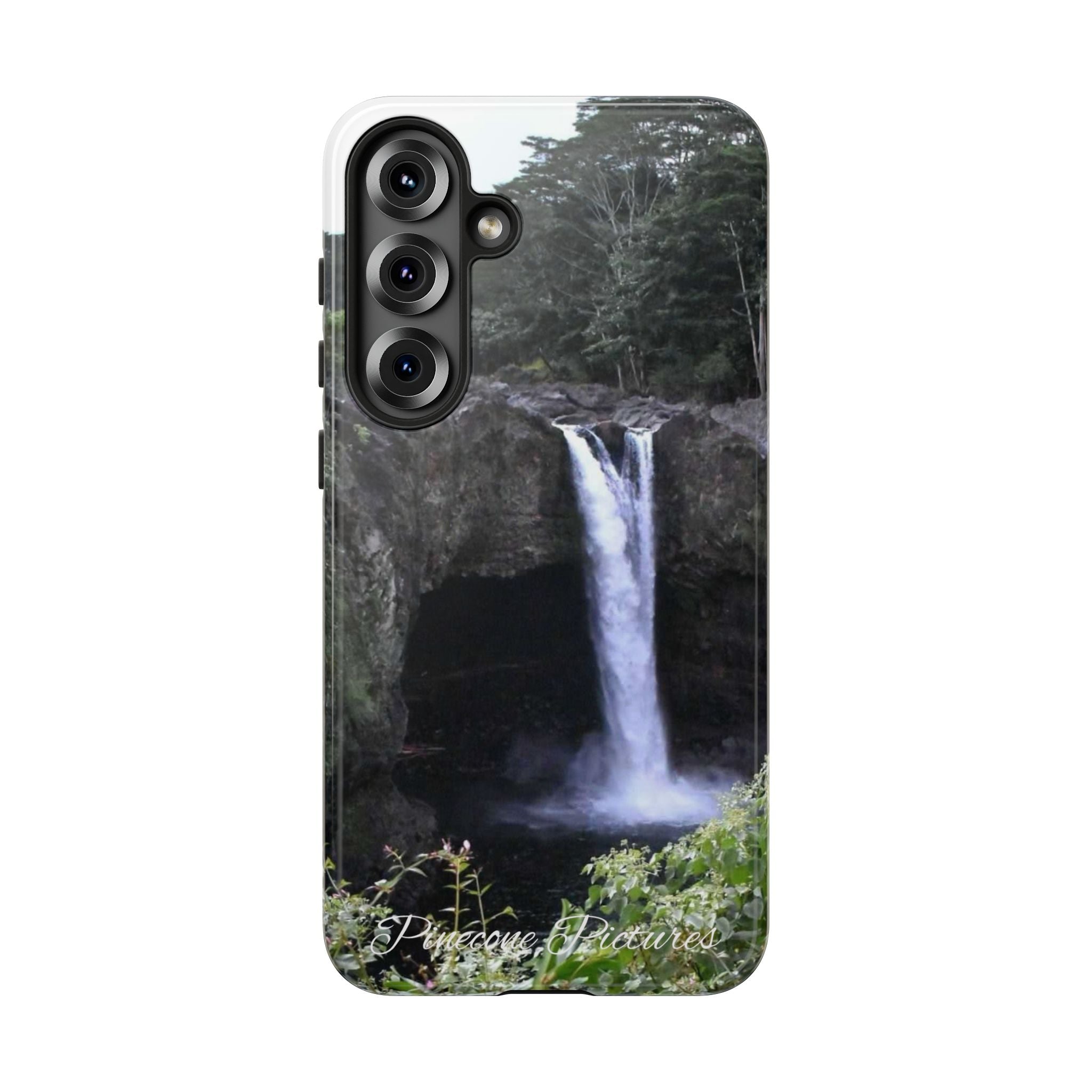Waterfall Photo Phone Case - Scenic Nature Phone Case with 'Pinecone Pictures' Signature